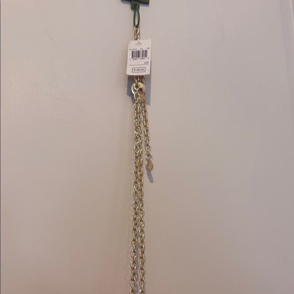 NWT- Kate Spade Gold Chain Belt with 5 charms + Kate Spade sphere, S/M - Picture 3 of 5